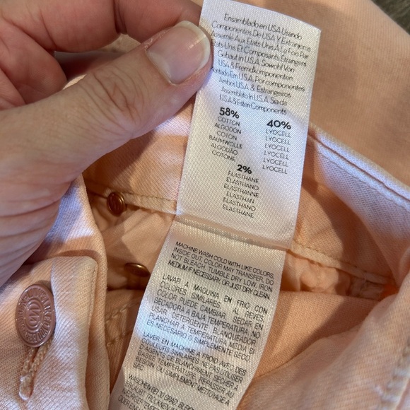 Mother Women’s Pink Lemonade The Looker Ankle Step Frey Pant - 25 - Picture 8 of 9